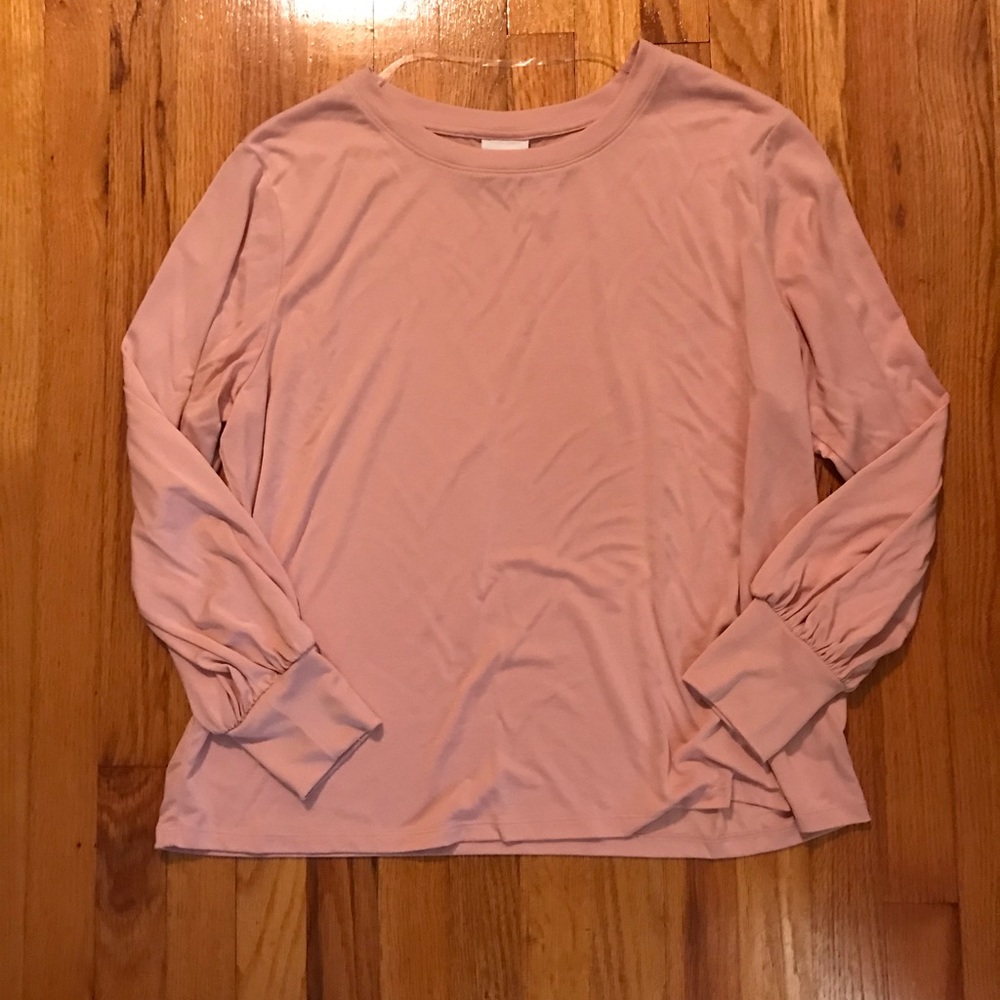 Ava and Viv 1X pink long sleeve tee.